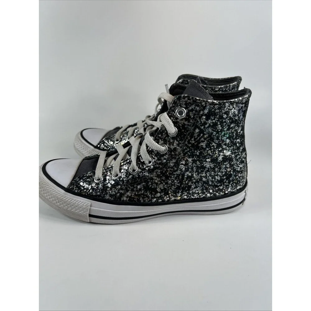 Converse Girls’s Chuck Taylor All Star High Top Size 3.5 Glitter Shoes Sneakers